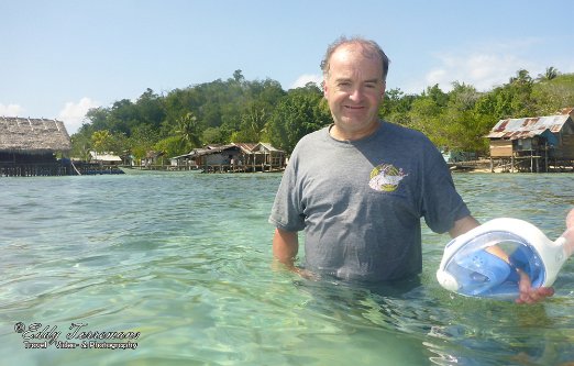 House Reef-2 Snorkeling at the shallow waters of the house reef of Sawinggarai Village. Raja Ampat - Indonesia - january 2016