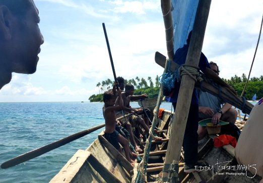 Kitava Locals will take you across to a nearby island in home-made outrigger sailing canoes at a fixed rate of 5 Kina/person. (about 1 euro). December 2018